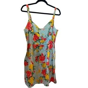 Cynthia Rowley size 10 floral dress. 100% linen. #linen #cynthiarowley